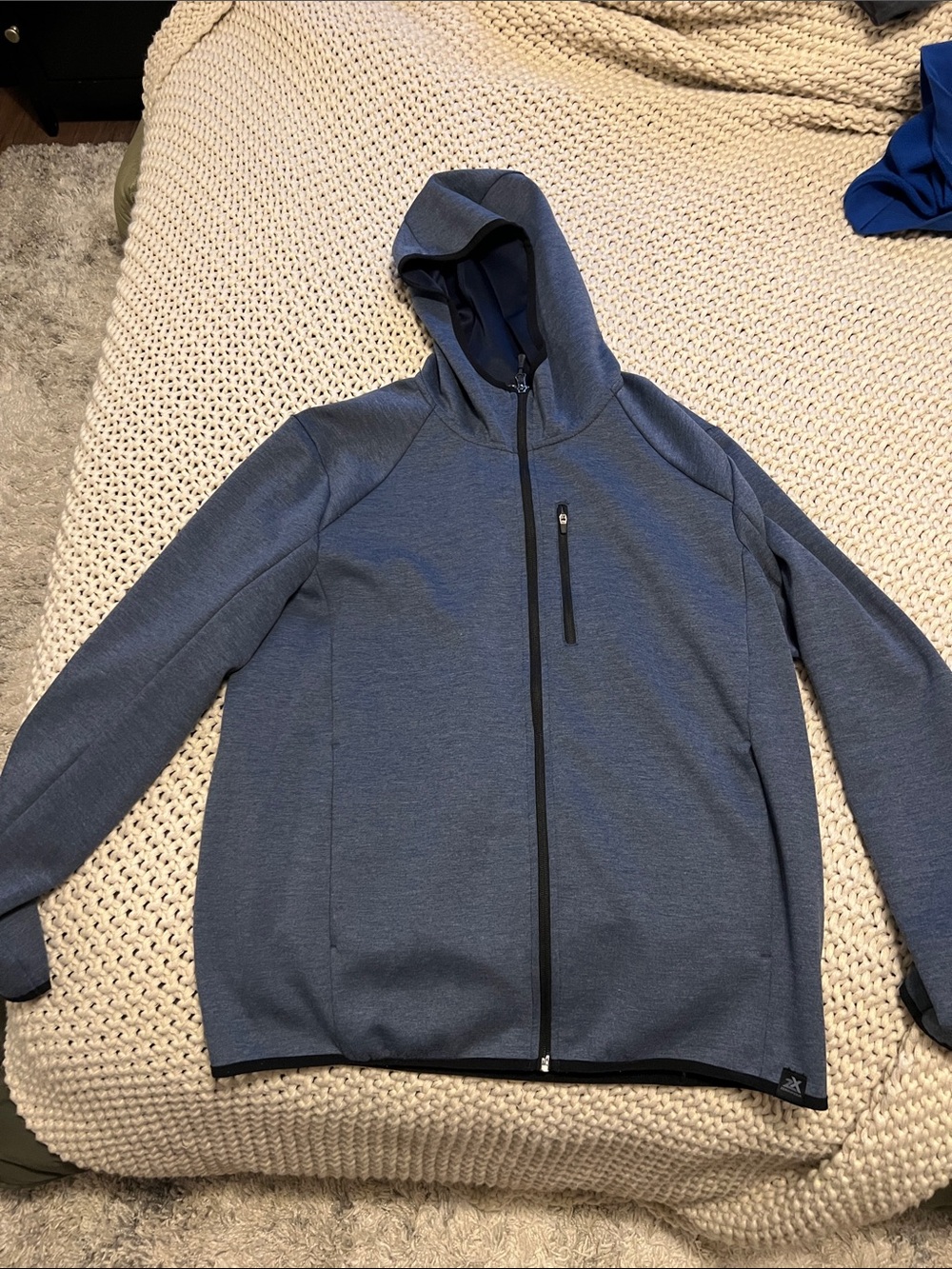 ZeroXposur Men's Navy and Heather Gray Full-Zip Hoodie
